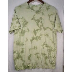 Lululemon Men's Size Large Green Tie Dye Fundamental Tee Short‎ Sleeve Shirt